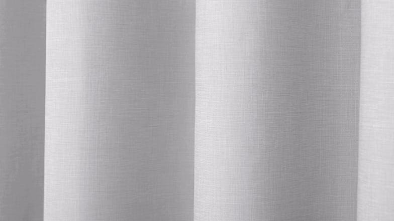 Sherwood Home Faux Linen Blackout Curtain Twin Pack 180 x 223cm - Grey