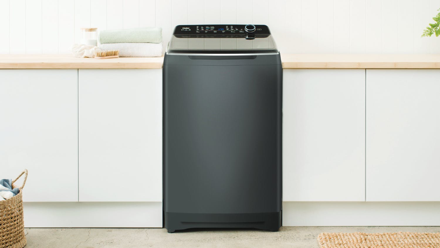 Haier 10kg UV Protect Top Loading Washing Machine - Dark (HWT10ADB1)