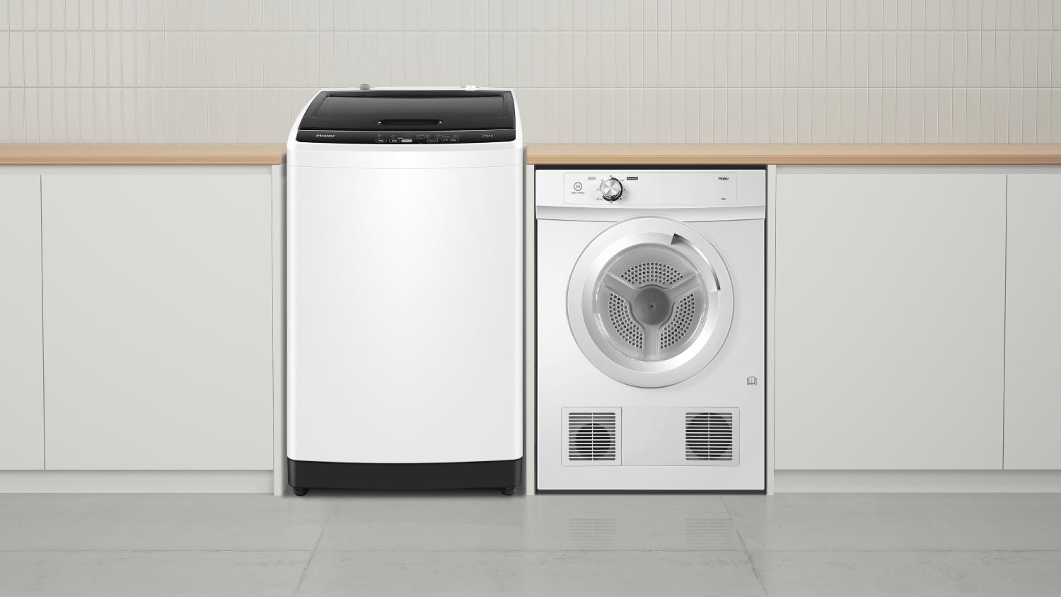 Haier 7.5kg 8 Program Top Loading Washing Machine - White (HWT75AA1)