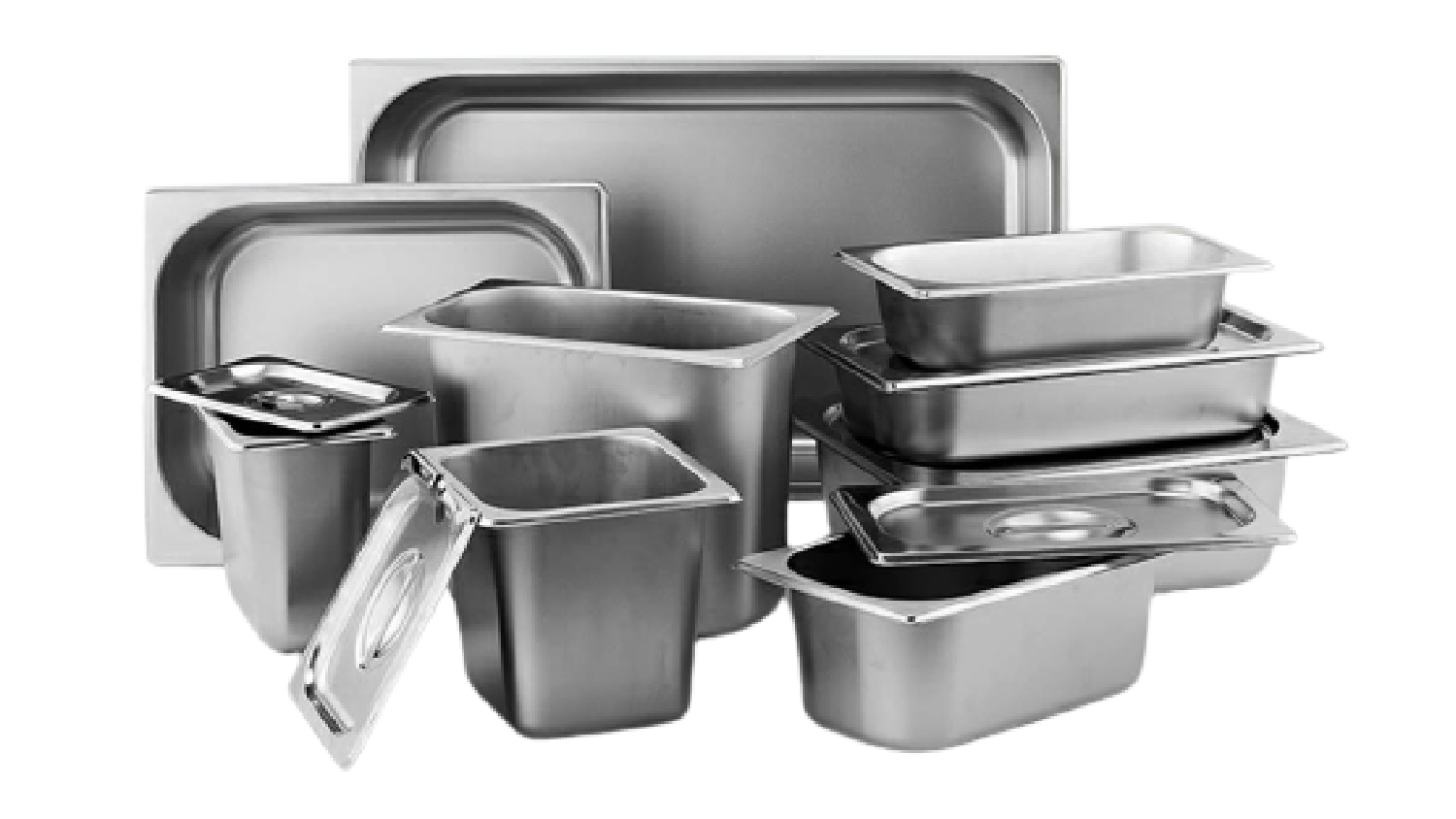 SOGA Gastronorm Food Service Tray GN1/1 65mm w/ Lid