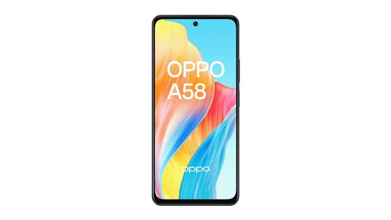 OPPO A58 4G 128GB Smartphone - Glowing Black (Open Network)