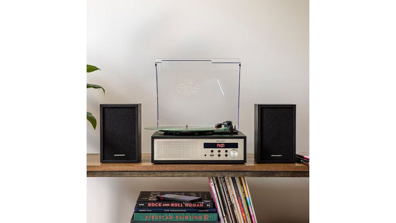 Crosley Sloane Shelf Turntable System - Black