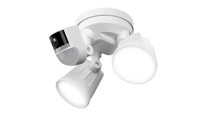 Swann 4K 8MP Indoor/Outdoor Wired Security Camera with Floodlight & Wi-Fi Connectivity - White