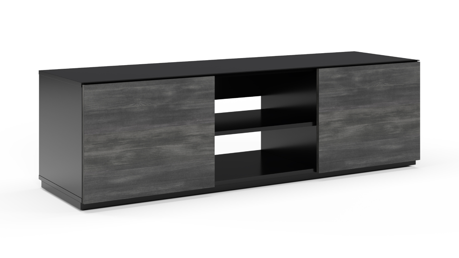 Sonorous 1.5m TV/AV Entertainment Centre Cabinet - Black North Wood (Value Series/TRD150GBLKBNW)