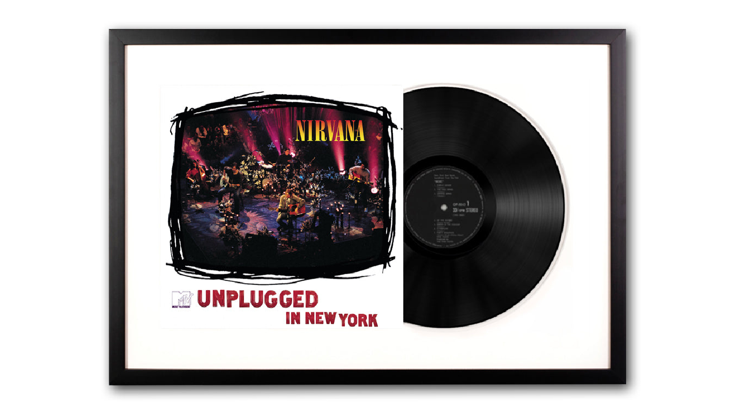 Nirvana - MTV Unplugged Framed Vinyl + Album Art