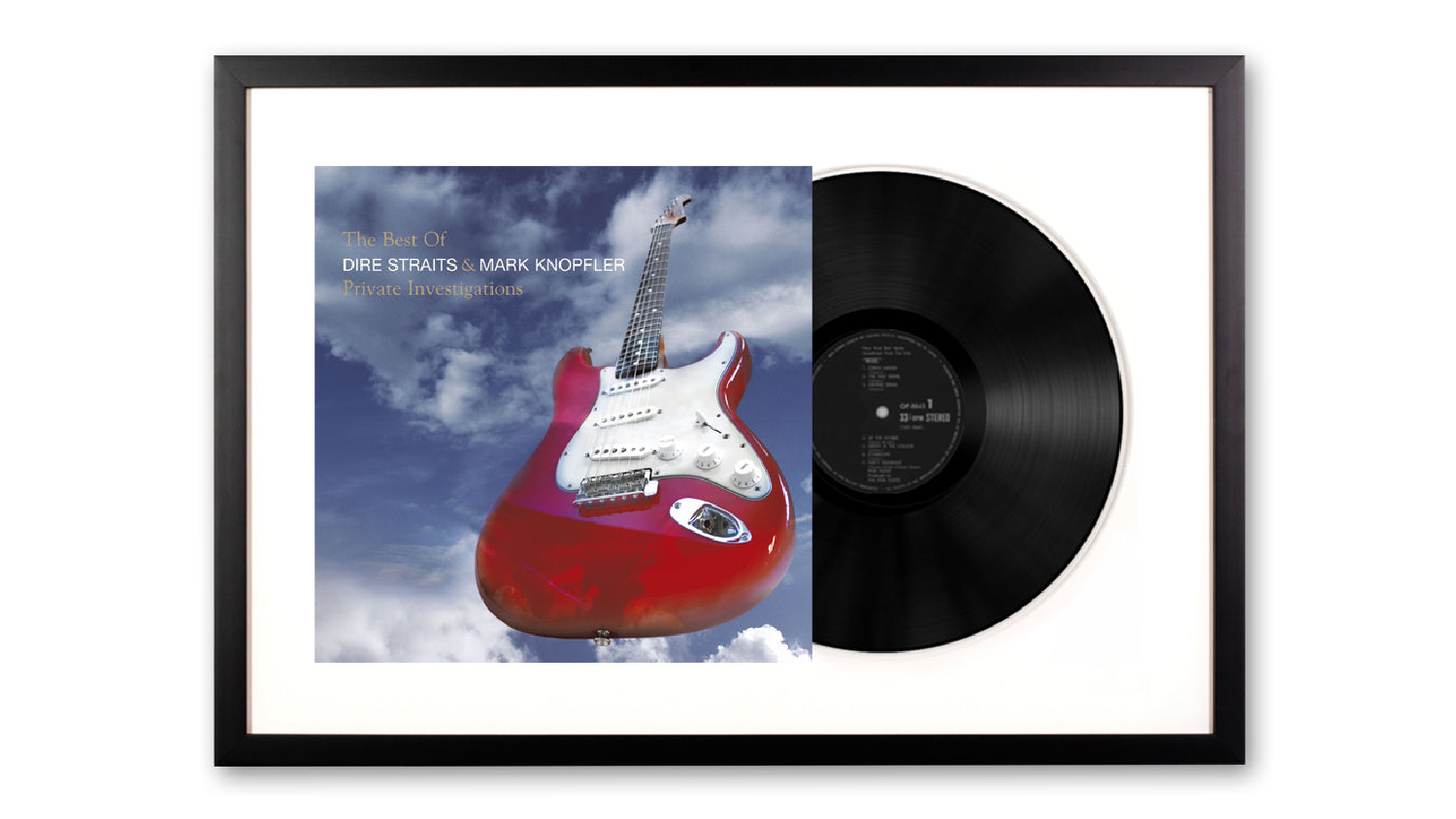 Dire Straits ft. Mark Knopfler - The Best Of Dire Straits Framed Vinyl + Album Art