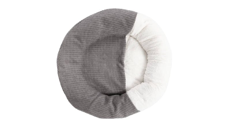 Charlie's "Snookie" Corncob Fabric Pet Bed w/ Hood Small - Grey