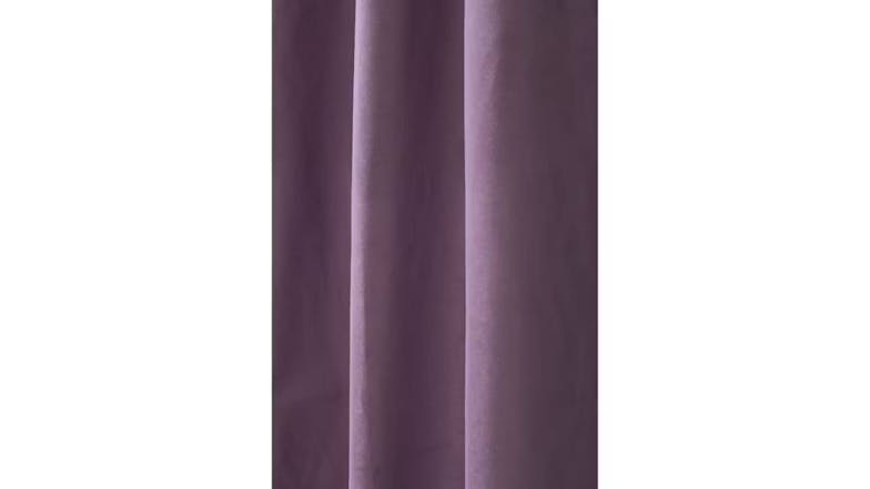 Cadence & Co. "Byron" Matte Velvet Blackout Curtain Twin Pack 135 x 223cm - Lilac