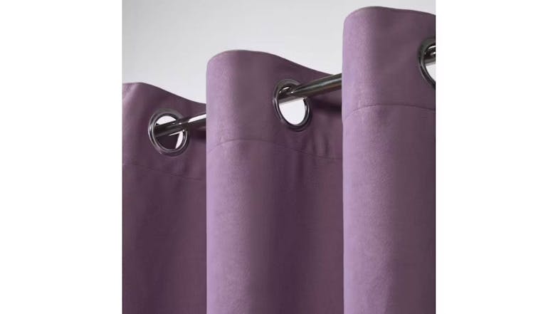 Cadence & Co. "Byron" Matte Velvet Blackout Curtain Twin Pack 135 x 223cm - Lilac