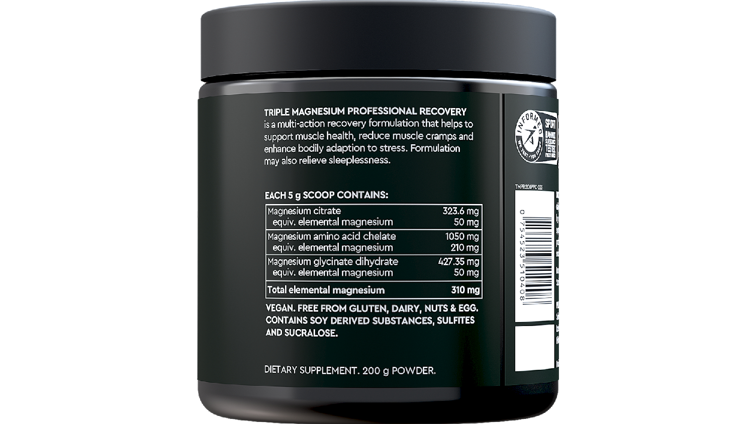 Pillar Performance Triple Magnesium Recovery Supplement (40 srv.) - Pineapple/Coconut