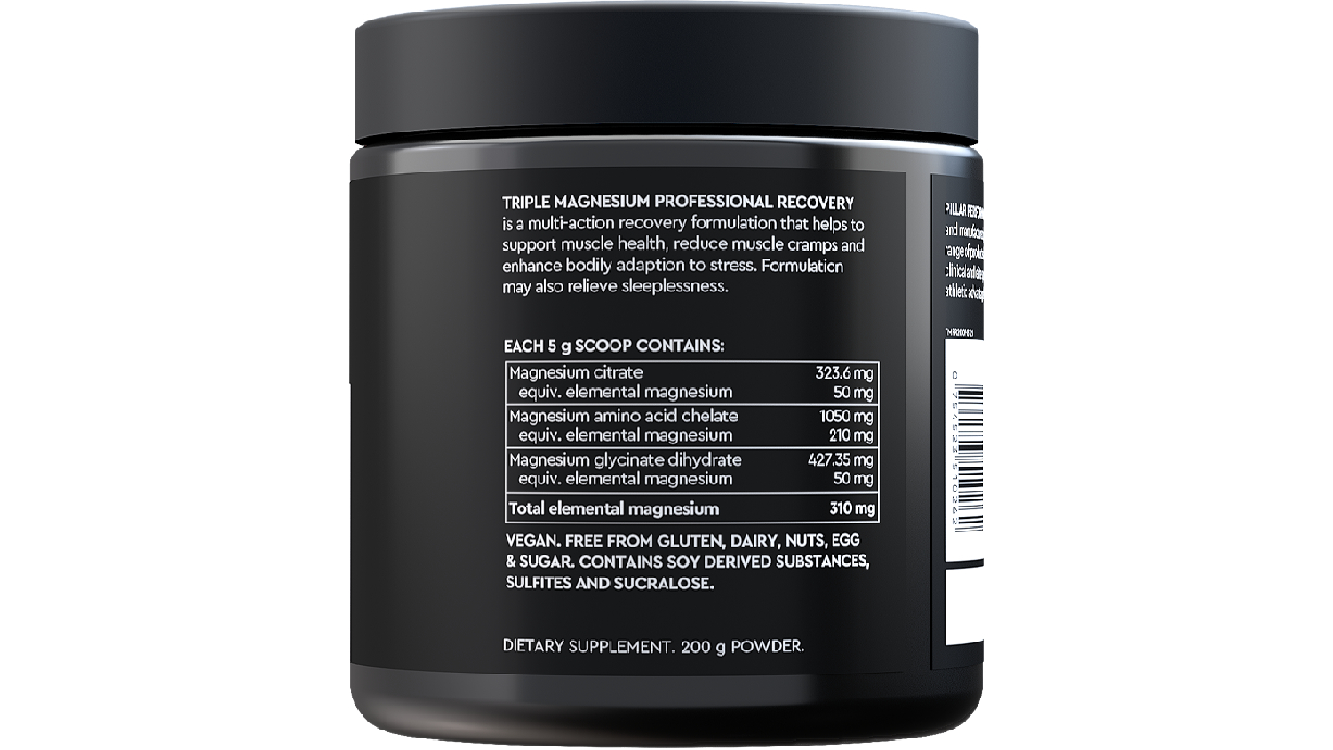 Pillar Performance Triple Magnesium Recovery Supplement (44 srv.) - Berry