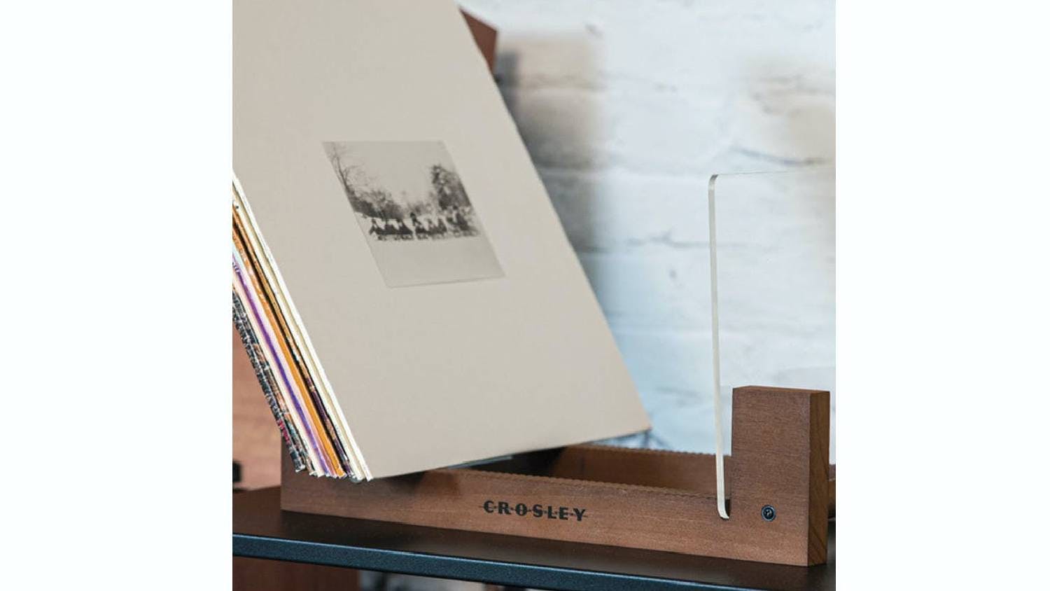 Crosley Record Storage Display Stand w/ The Beatles - Yellow Submarine Vinyl Album