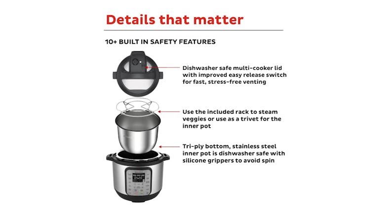 Instant Pot Duo Plus 3L Multi Cooker - Stainless Steel