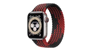 Equipo Braided Solo Loop Replacement Watch Straps for Apple Watch 38mm - Red/Black