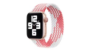 Equipo Braided Solo Loop Replacement Watch Straps for Apple Watch 38mm - White/Pink