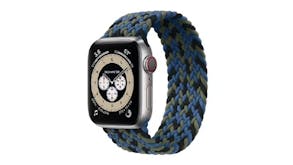 Equipo Braided Solo Loop Replacement Watch Straps for Apple Watch 38mm - Black/Blue/Grey