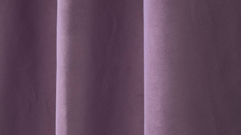 Cadence & Co. "Byron" Matte Velvet Blackout Curtain Twin Pack 180 x 223cm - Lilac
