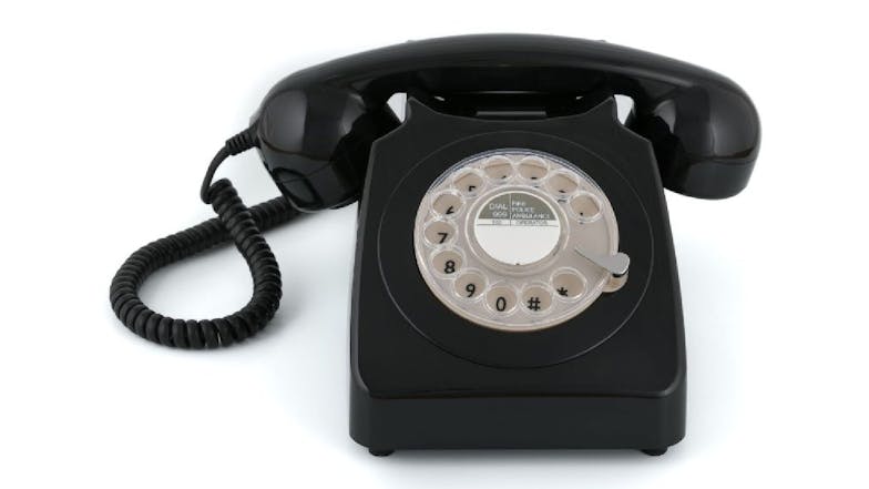 GPO 746 Rotary Corded Phone - Black