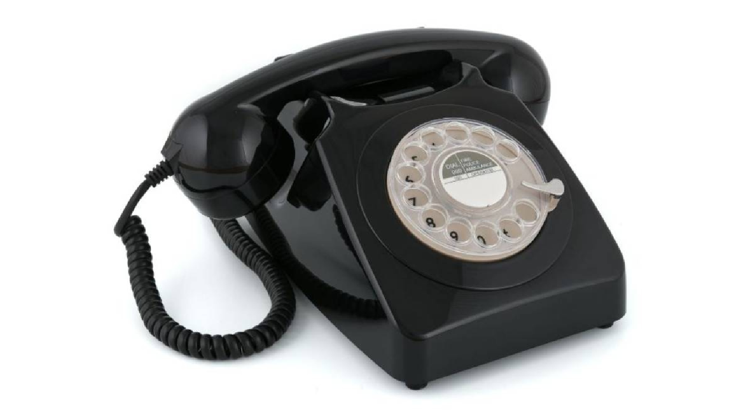 GPO 746 Rotary Corded Phone Black Harvey Norman New Zealand