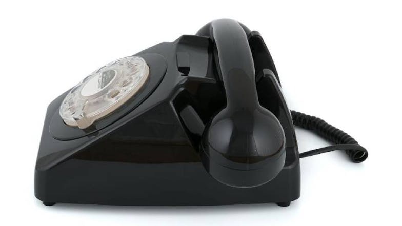 GPO 746 Rotary Corded Phone - Black