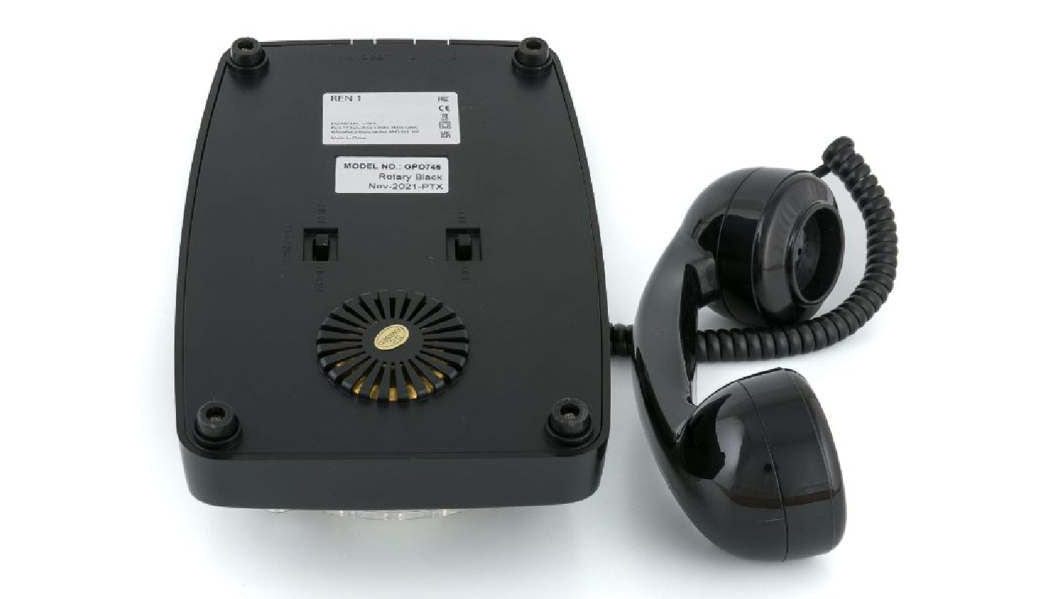 GPO 746 Rotary Corded Phone Black Harvey Norman New Zealand