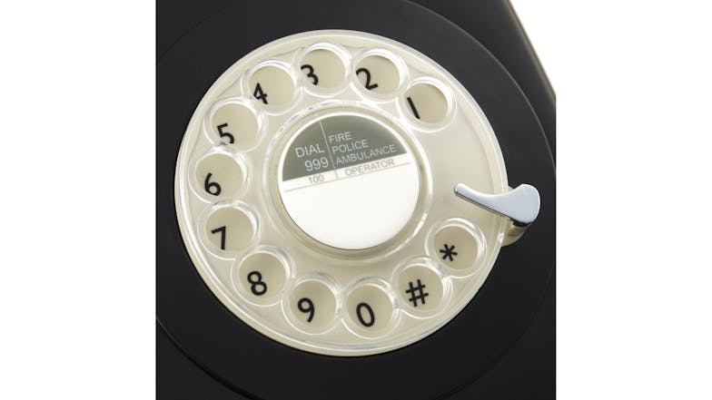 GPO 746 Rotary Corded Phone - Black