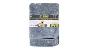 Faux Fur Pet Blanket Dark Grey - 100 x 75cm