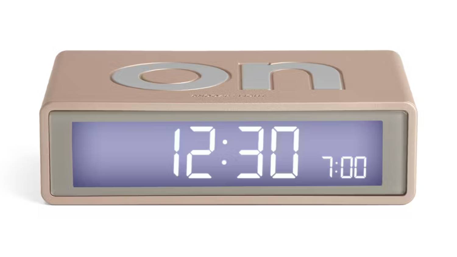 Lexon Flip + LCD Alarm Clock - Soft Gold