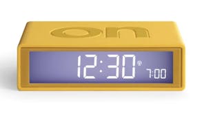 Lexon Flip+ LCD Alarm Clock - Rubber Yellow