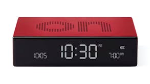 Lexon Flip Premium Alarm Clock Red