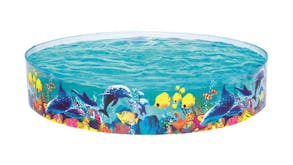 Blue Ocean Print Inflatable Round Pool