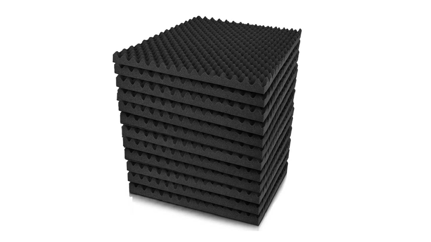 TSB Living Egg Carton Acoustic Foam 50 x 50cm 12pcs. - Black