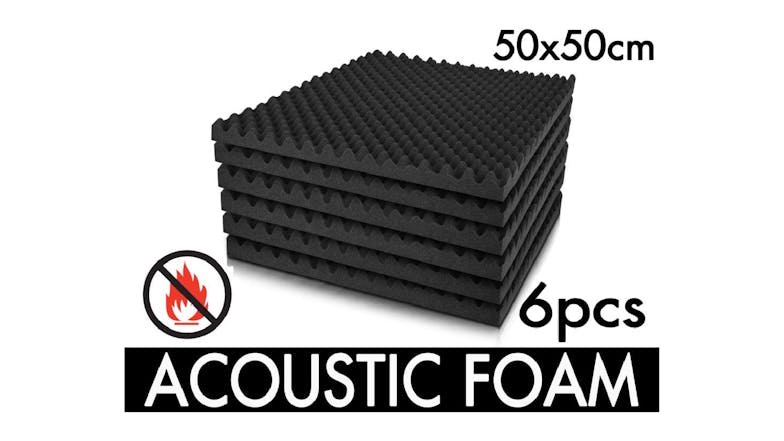 TSB Living Egg Carton Acoustic Foam 50 x 50cm 6pcs. - Black