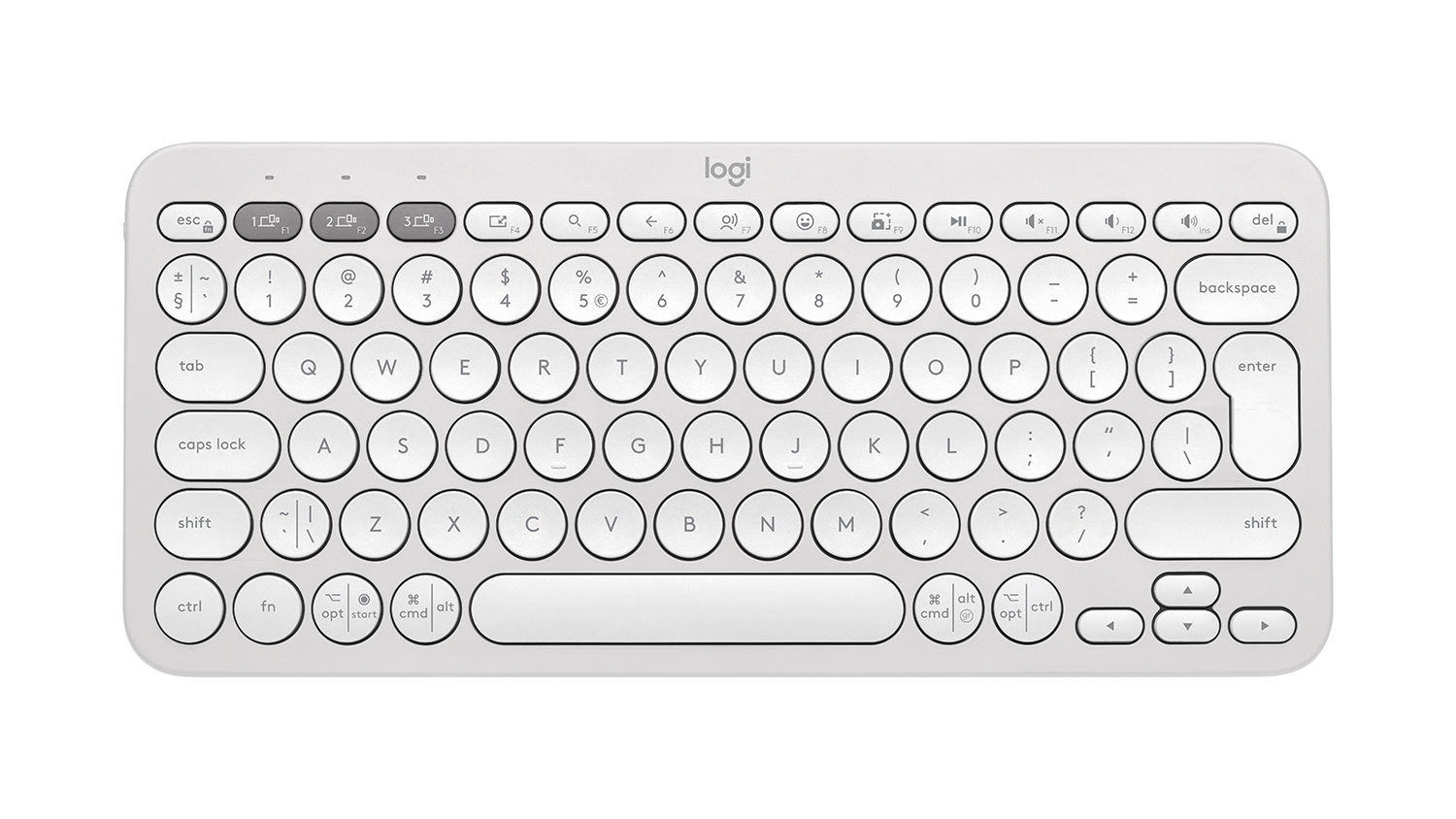 Logitech Keys 2 K380s Pebble Wireless Keyboard - Tonal Off White
