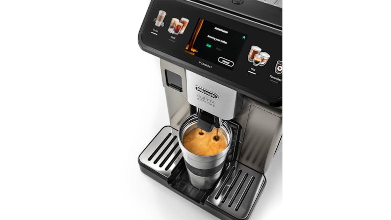 DeLonghi Eletta Explore Fully Automatic Espresso Machine - Titanium