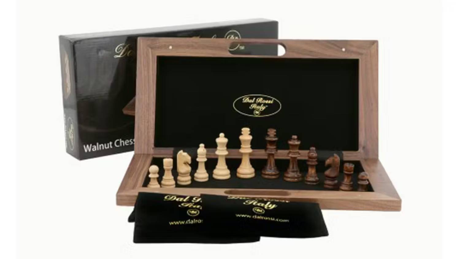 Dal Rossi Italy 18" Walnut Chess Set