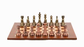 Dal Rossi 19.6" Weighted Bronze & Copper Chess Set