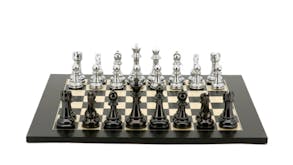 Dal Rossi 19.6" Weighted Titanium & Silver Chess Set