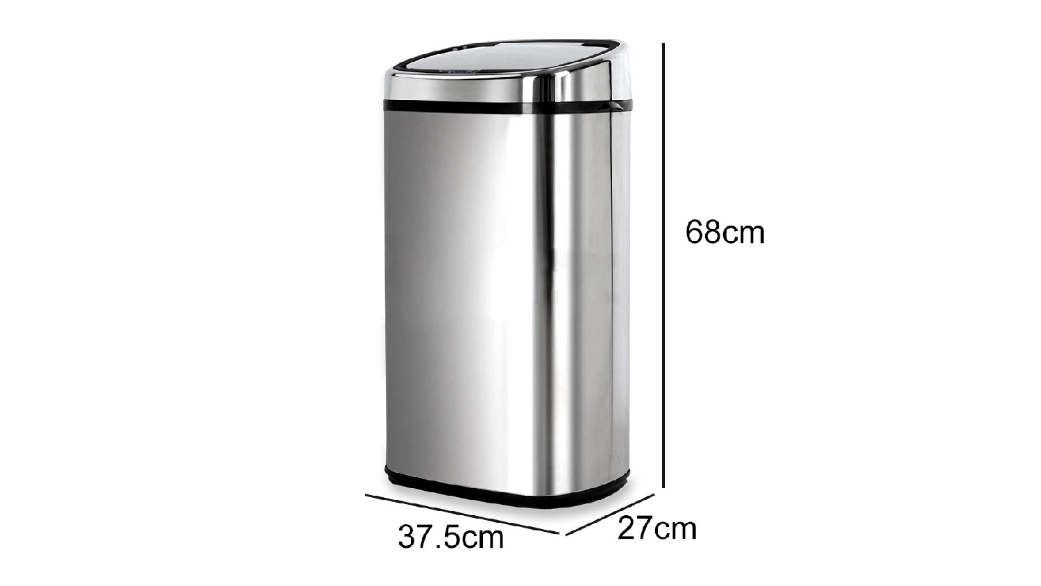 TSB Living 58L Motion Sensor Rubbish Bin Stainless Steel Harvey