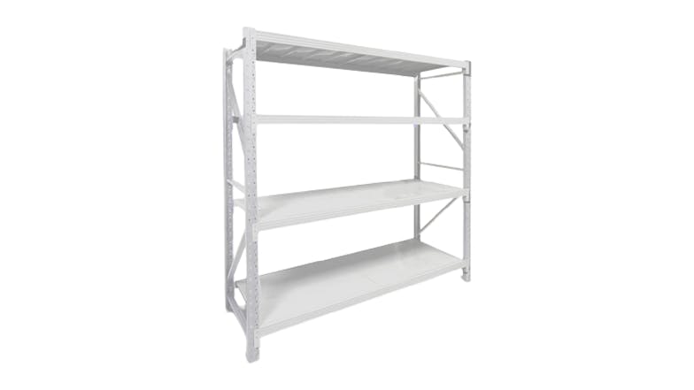 TSB Living 4 Tier Longspan Shelving Unit 1.5m - Grey-White