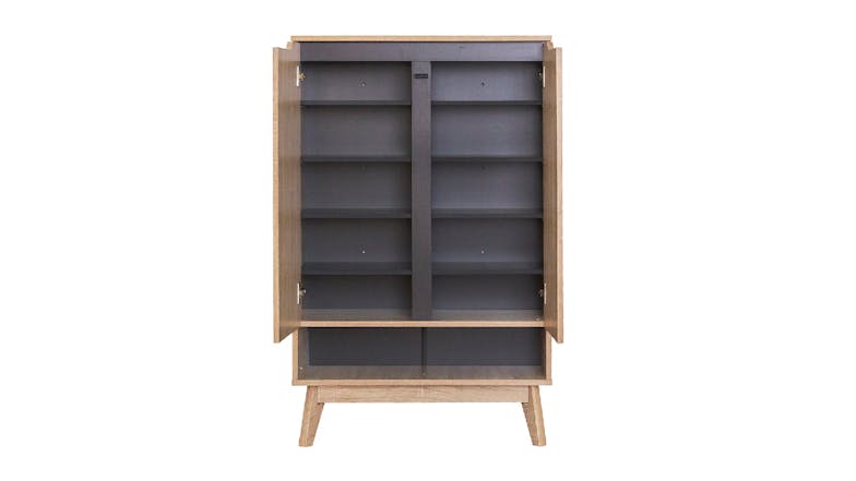 TSB Living Fella Shoe Cabinet - Hana Oak/Dark Grey