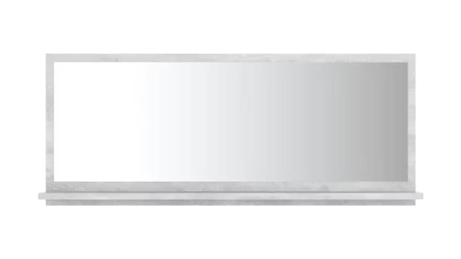 NNEVL Bathroom Mirror with Built-In Shelf 90 x 10.5 x 37cm - Concrete Grey