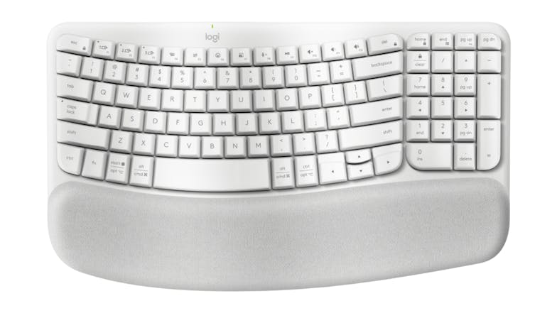 Logitech Wave Keys Ergonomic Wireless Keyboard - Off White