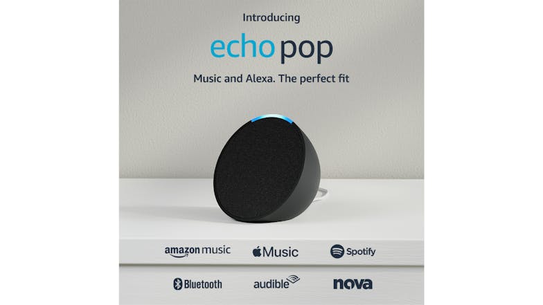 Amazon Echo Pop Smart Speaker with Alexa - Charcoal