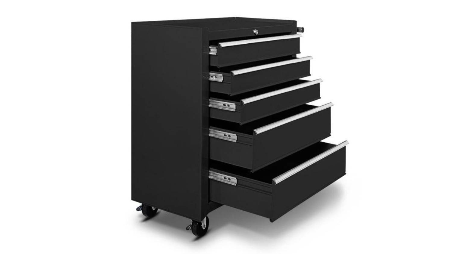 TSB Living 5 Drawer Rolling Tool Cabinet - Black