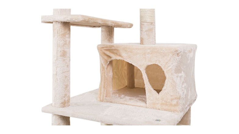 TSB Living Cat Tree w/ Hide, Nests 160cm - Cream