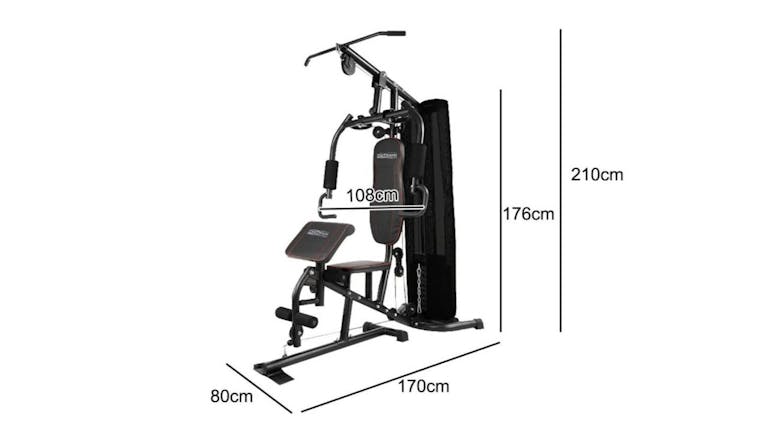 PROTRAIN Multifunction Home Gym Station w/ Weight Plates