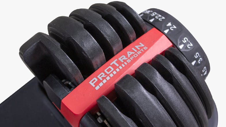 PROTRAIN Adjustable Dumbbell 2.5 - 24kg - Black/Red