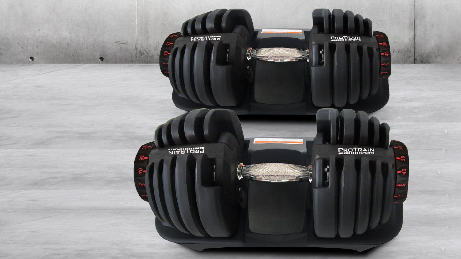 PROTRAIN Adjustable Dumbbell 5 - 40kg 2pcs. - Black