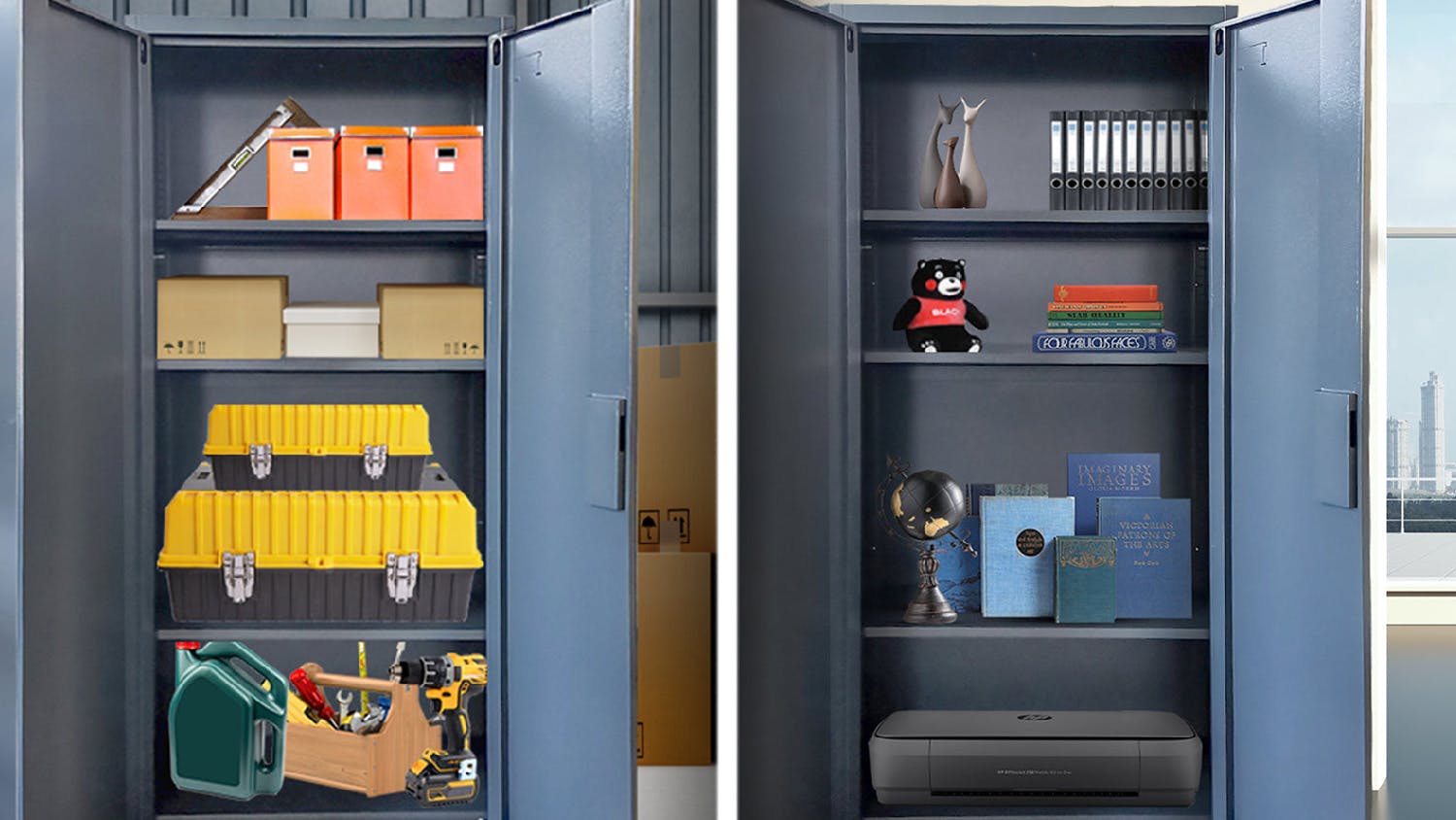 TSB Living Garage Cabinet w/ Lock, Adjusting Shelves